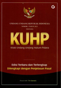 KUHP: Kitab Undang-Undang Hukum Pidana