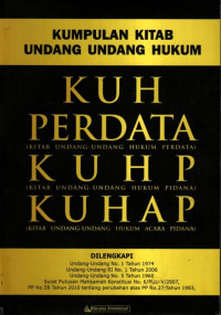 Kumpulan Kitab Undang-Undang Hukum KUH PERDATA KUHP KUHAP