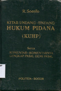 Kitab Undang-Undang Hukum Pidana